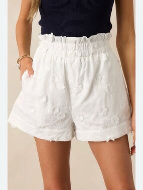 NWT Lizard Thicket White Embroidered Eyelet Shorts Boho Cottagecore Small